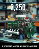 Mould King 10182 V8 Motor Yapı Taşları Setleri - 2250+ Parça - 3