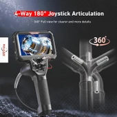 Ralcam Joystick 4 Yönlü 360° Işıklı Eklemli Boroskop Kamerası 6.2mm - 1.5m Kablo - 2