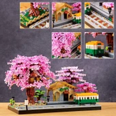 Kadablk Japon Sakura Ağacı Sınıfı Tren İstasyonu Yapı Taşı Seti - 3668 Parça - 4