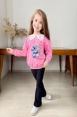 Yaka Detaylı Stitch Desenli Pembe Renk Kız Çocuk Takım - 2
