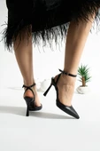 Kadın İnce Topuklu Bilekten Bağlamalı Stiletto - 9