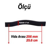 Sümbül Kulp 256 mm Siyah Metal Mobilya Kulpu Modern Mutfak Dolabı Çekmece Kolu Dolap Kapak Kulpları thumbnail 2
