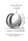 SUPEX CR-1216 Lityum 3v 3 Volt Kumanda Pili Para Düğme Pil (1 Adet Fiyatıdır) thumbnail 2