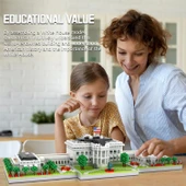 CAXIMSY Beyaz Saray Mikro Mini Yapı Blok Setleri Landmark Serisi - 3000 Parça - 5