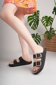 Kadın Rahat Taban Çift Tokalı Yazlık Terlik thumbnail 4