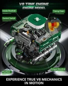 Mould King 10182 V8 Motor Yapı Taşları Setleri - 2250+ Parça - 4