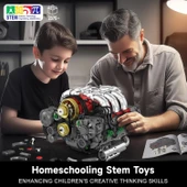 Mould King Flat-Six Motor Model Kiti - Pil ve Motorlu Yapı Seti - 2375+ Parça - 6