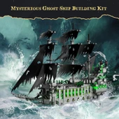 NEWABWN Işıklı Korsan Uçan Gemi Mini Yapı Blokları Seti, Hayalet Gemi - 1573 Parça - 4