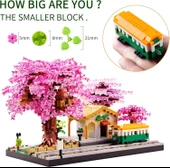 Kadablk Japon Sakura Ağacı Sınıfı Tren İstasyonu Yapı Taşı Seti - 3668 Parça - 5