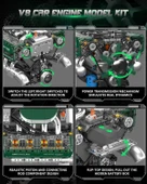 Mould King 10182 V8 Motor Yapı Taşları Setleri - 2250+ Parça - 6