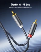 UGREEN 2 RCA - 2 RCA Ses Kablosu, 5 m, Antrasit, 10520 - 5