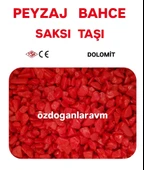 Doga  Dolomit Saksı Teraryum j Bahçe Kırmızı 2 kg Taş - 1