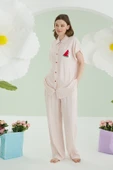 Pembe Karpuz Desenli Önden Düğmeli Pijama Takım thumbnail 2
