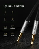 UGREEN 3.5 mm Aux Ses Kablosu, 2 Metre, Siyah, 10735 - 4