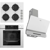 Ferre Steamart-Fryart-Sılentart Serisi Beyaz Set (CS206 + QEP64CB +D081-SA) - Emaye Izgara thumbnail 1