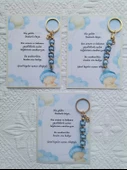 100 Adet İsme Özel Tasarım Mavi Anahtarlık Hastane Yeni Doğan 40 Mevlidi Dağıtmalık Hediyelik thumbnail 3
