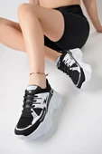 Kadın Yüksek Taban Şık Sneaker Ayakkabı Z040 - 1