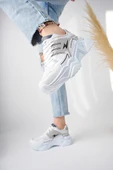 Kadın Yüksek Taban Şık Sneaker Ayakkabı Z040 - 8