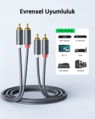 UGREEN 2 RCA - 2 RCA Ses Kablosu, 5 m, Antrasit, 10520 - 4