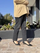 Misswhence Boru Paça Taşlanmış Kot Pantolon 38123 siyah - 7
