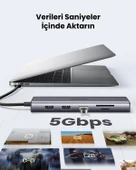UGREEN 10'u 1 Arada USB-C Hub - 4K HDMI, Ethernet, PD, Kart Okuyucu 15601 - 8