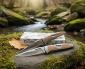 AlsepeteAvm A3123-C Ahşap Kabze Manuel Kamp Çakısı - 1