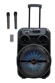 Midex 280 Watt Portatif Taşınabilir Karaoke Eğlence Mikrofonlu Ses Sistemi MXR-280 (Bluetooth Kayıt Usb Şarjlı) - 1