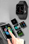 Akıllı Saat Adım Sayar, Kalp Atışı İzleme Dokunmatik Bluetooth Bağlantılı - 4