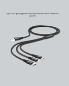 Çoklu USB Şarj Kablosu – 1,2m Hızlı Şarj, 3A Güçlü Akım thumbnail 4