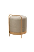 OLA PUF, METAL HALKALI PUF, MAKYAJ OTURAĞI ,PUF BENCH MONTAJSIZ OTURAK GOLD METAL AYAKLI - 3