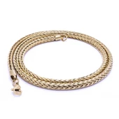 Oval Kral Bakla Örgülü Çelik Kolye 4Mm 3183CEK022 thumbnail 2