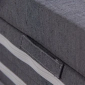 Homedius Asos Sünger 3 Kat Katlanır Yatak Katlanır Yer Yatağı Tek Kişilik Sünger Katlanır Minder Yatak 70x180x6 cm  Gri 70x180 - 6