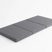 Homedius Asos Sünger 3 Kat Katlanır Yatak Katlanır Yer Yatağı Tek Kişilik Sünger Katlanır Minder Yatak 70x180x6 cm Gri 70x180 - 2