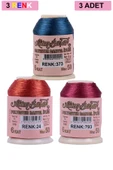 LitaeTrend 3 Adet Altınbaşak Oya ve Dantel İpi 20 gr - Royaleks - No: 024 - 793 - 373 - 1