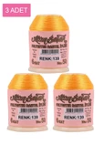 LitaeTrend 3 Adet Altınbaşak Oya ve Dantel İpi 20 gr - Royaleks - No: 139 - 1