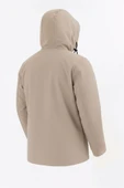 Erkek Krem Outdoor Su İtici Kapüşonlu Kaban – Rüzgar Geçirmez, Hafif ve Dayanıklı - 3