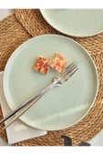 M Art Yıldızkoy Porselen 2 li Yeşil  Pasta Tabağı 21 cm thumbnail 1
