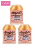 LitaeTrend 3 Adet Altınbaşak Oya ve Dantel İpi 20 gr - Royaleks - No: 450 - 1