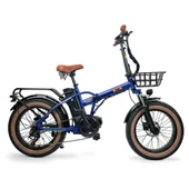 ALBA FOLD F 750 mid OFF ROAD PREMİUM 48V 16Ah(768Wh) ZIRHLI LASTİK ELEKTRİKLİ BİSİKLET LACİVERT - 1