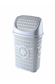 LitaeTrend Gri Örgülü Çöp Kovası Royaleks-ASD038 - 1