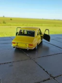 Nostaljik Metal Çek Bırak Sarı Araba Renault 12 Kapılar Açılır - 4