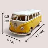 Nostaljik Metal Çek Bırak Sarı Wv Minibüs Araba Kapılar Açılır - 1