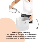 Bebebao Pufi 5lt Ultrasonik 7 Renkli Buhar Makinesi Hava Oda Ortam Nemlendirici Dokunmatik Panel Aromatik Yağ Hazneli - 4