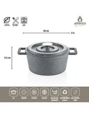 Amboss Copper Gri 7 Parça Alüminyum Döküm Tencere Seti thumbnail 2