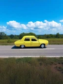 Nostaljik Metal Çek Bırak Sarı Araba Renault 12 Kapılar Açılır - 6