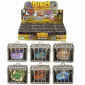 Crazoo Çek Bırak Kafesli Dinozor Araba ve Anahtarlık - 1 Adet Stokta Olan Gönderilir - 1