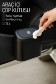 Mithra Life Kapaklı Taşınabilir Araç İçi Mini Çok Amaçlı Çöp Kutusu MIT1254 thumbnail 1
