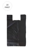 LitaeTrend Siyah Hışır Atlet Poşet Mini Boy 22x31 cm 20 Paket Takriben 10.000 Adet - 1