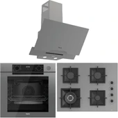 Ferre FryArt Artline Steam QEP64CPR - SC408-WFA - D065-SA 9 Prog. Dijital Turbo Ank. Set - Gri - 1