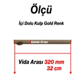 Efes Soft Altın Çekmece Kulpu 320 mm Uzun Metal Mobilya Dolap Çekmece Kulbu Modern Dekoratif Tasarım thumbnail 2